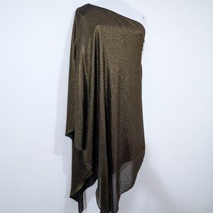 NWT Halston Heritage Metallic One-Shoulder Minidress s:14